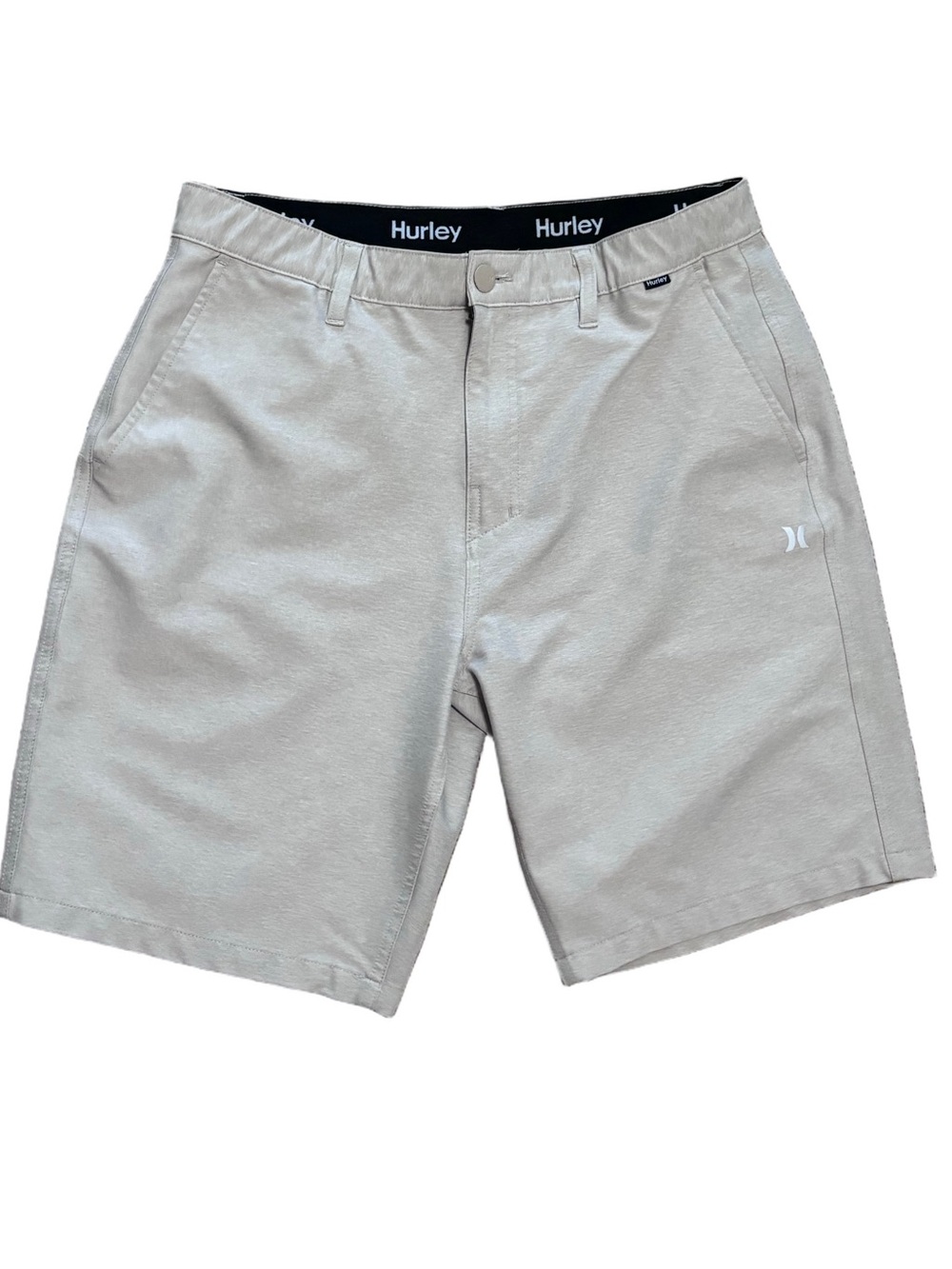 Hurley Dri-FIT Hybrid Walkshorts – Light Khaki Beige – 34 – Performance Golf Cas
